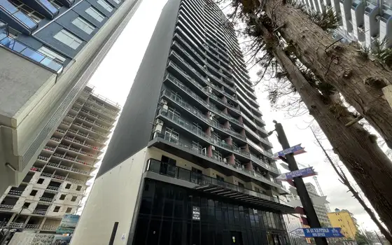 Новый жилой комплекс ,,NBG Tower" у моря в центре Батуми.