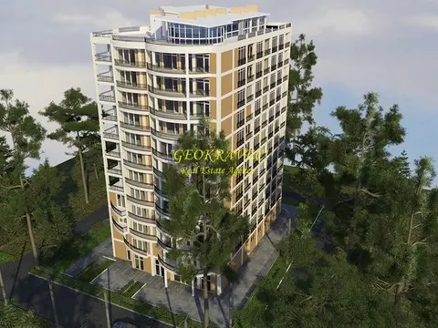 Новый 12 этажный жилой дом гостиничного типа у моря в Уреки. Квартиры с видом на море и на горы. Гурия. Грузия.
