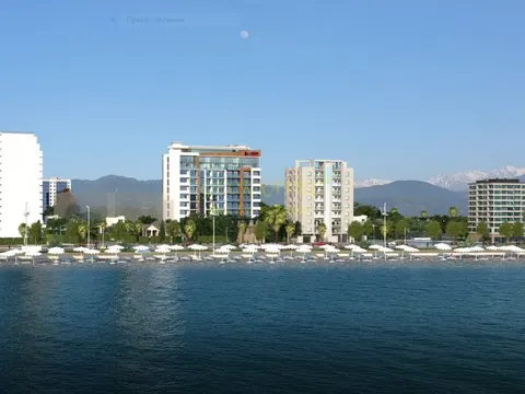 Новый жилой дом гостиничного типа у моря на Новом бульваре города Батуми. Апартаменты на ул Качинских с видом на море и 