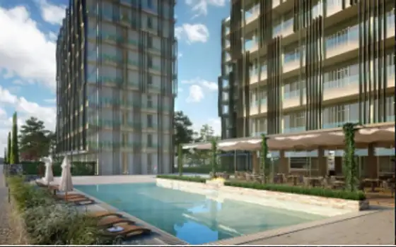 Новый жилой комплекс гостиничного типа Magnetic Beach Resort расположен на берегу Черного моря в Кобулети.