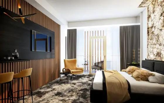 Новый жилой комплекс гостиничного типа Magnetic Beach Resort расположен на берегу Черного моря в Кобулети.