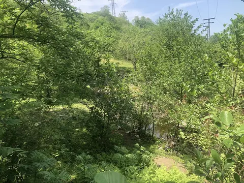 Продается земельный участок в тихом районе на берегу реки.