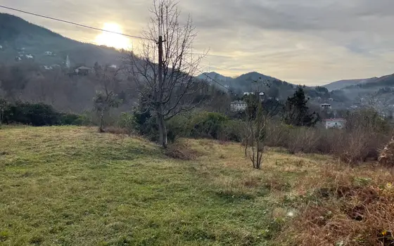 Сельскохозяйственная земля в пригороде Батуми у реки.