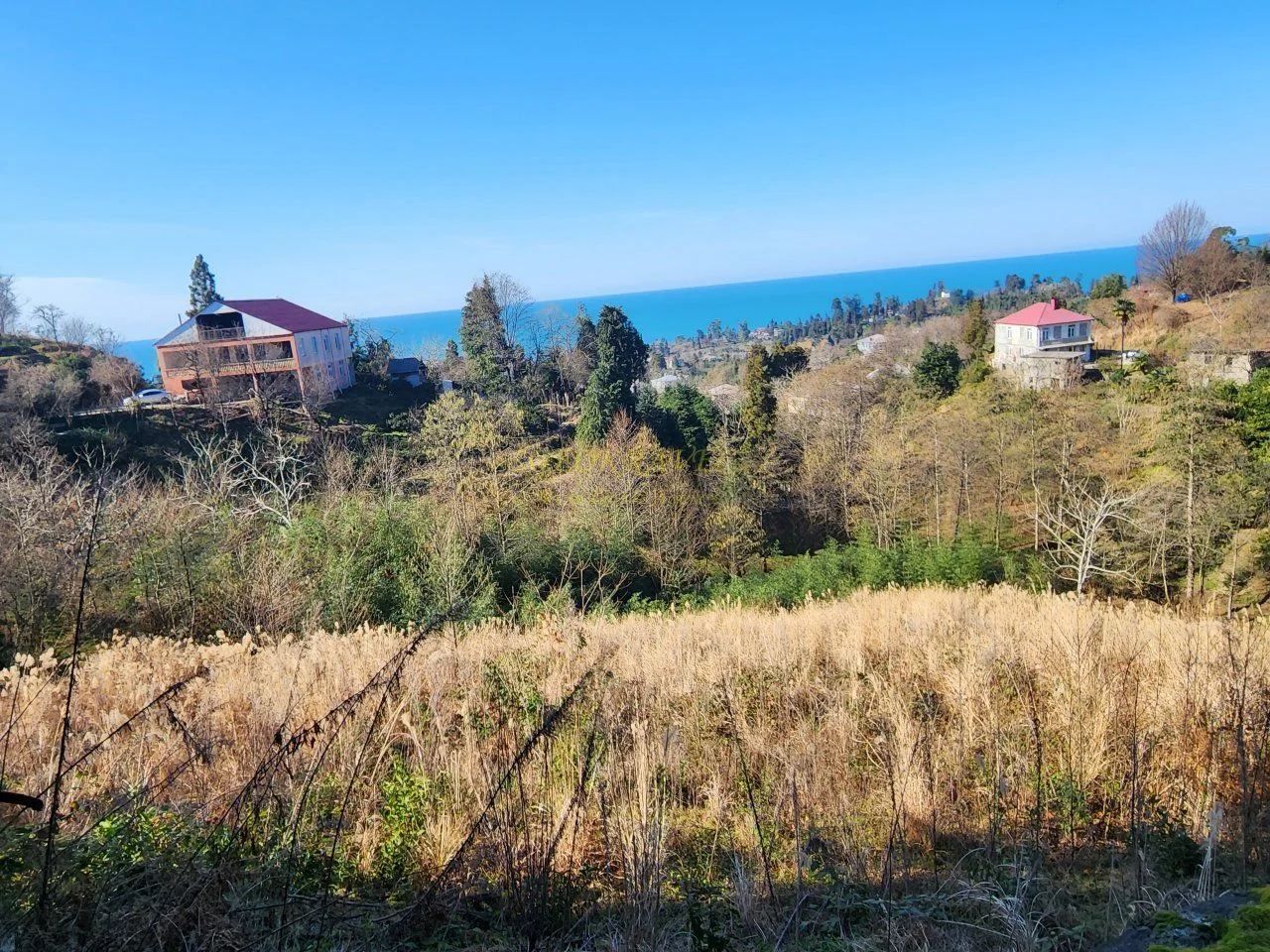 В Кобулетском муниципалитете, село Букнари, участок с видом на море.